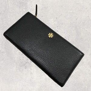 Black Tory Burch Block Slim Wallet